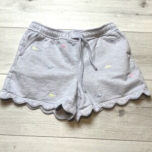 Vineyard Vines Scalloped Whale Shorts Girls Medium Gray PreLoved